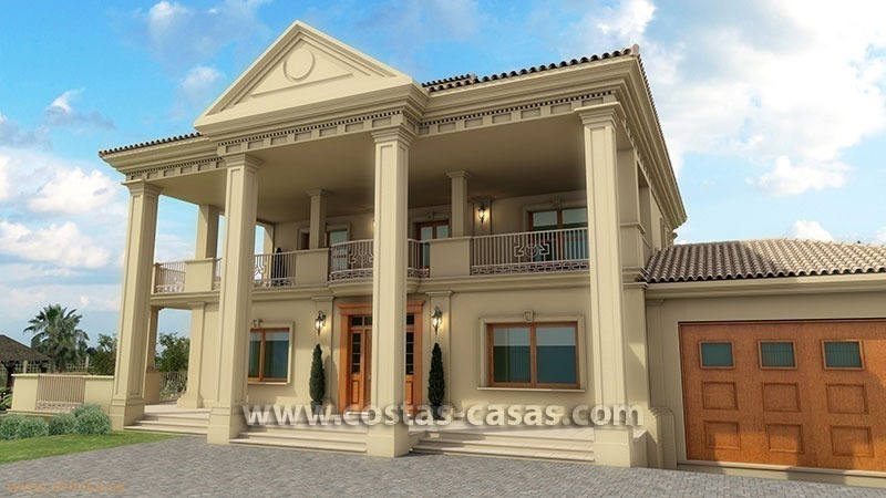 Nouvelle villa de style classique à vendre sur la Mille d' Or à Marbella