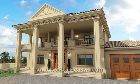 Nouvelle villa de style classique à vendre sur la Mille d' Or à Marbella 