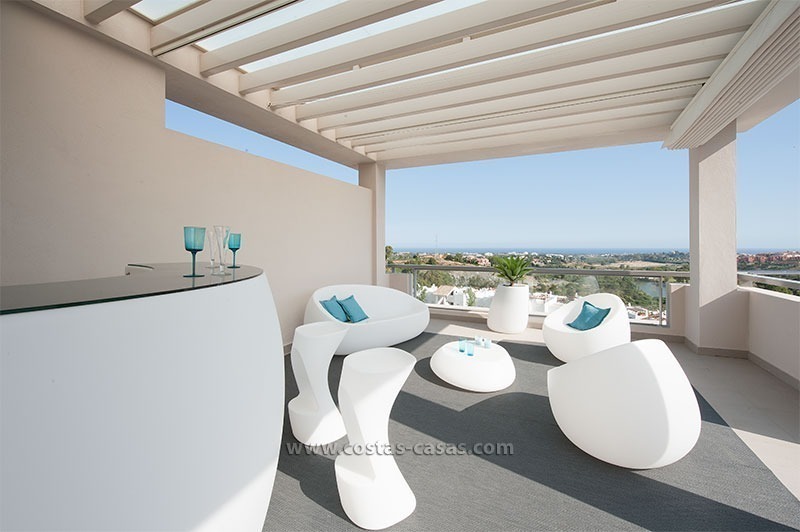 À louer: Nouveau, style contemporain luxueux, penthouse de vacances à Marbella - Benahavis sur la Costa del Sol