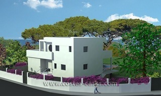 Nouvelles villas de style moderne en première ligne de plage à vendre à Marbella 2