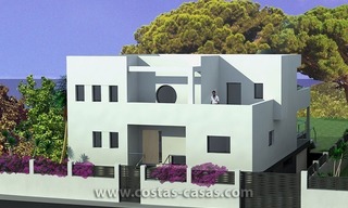 Nouvelles villas de style moderne en première ligne de plage à vendre à Marbella 4