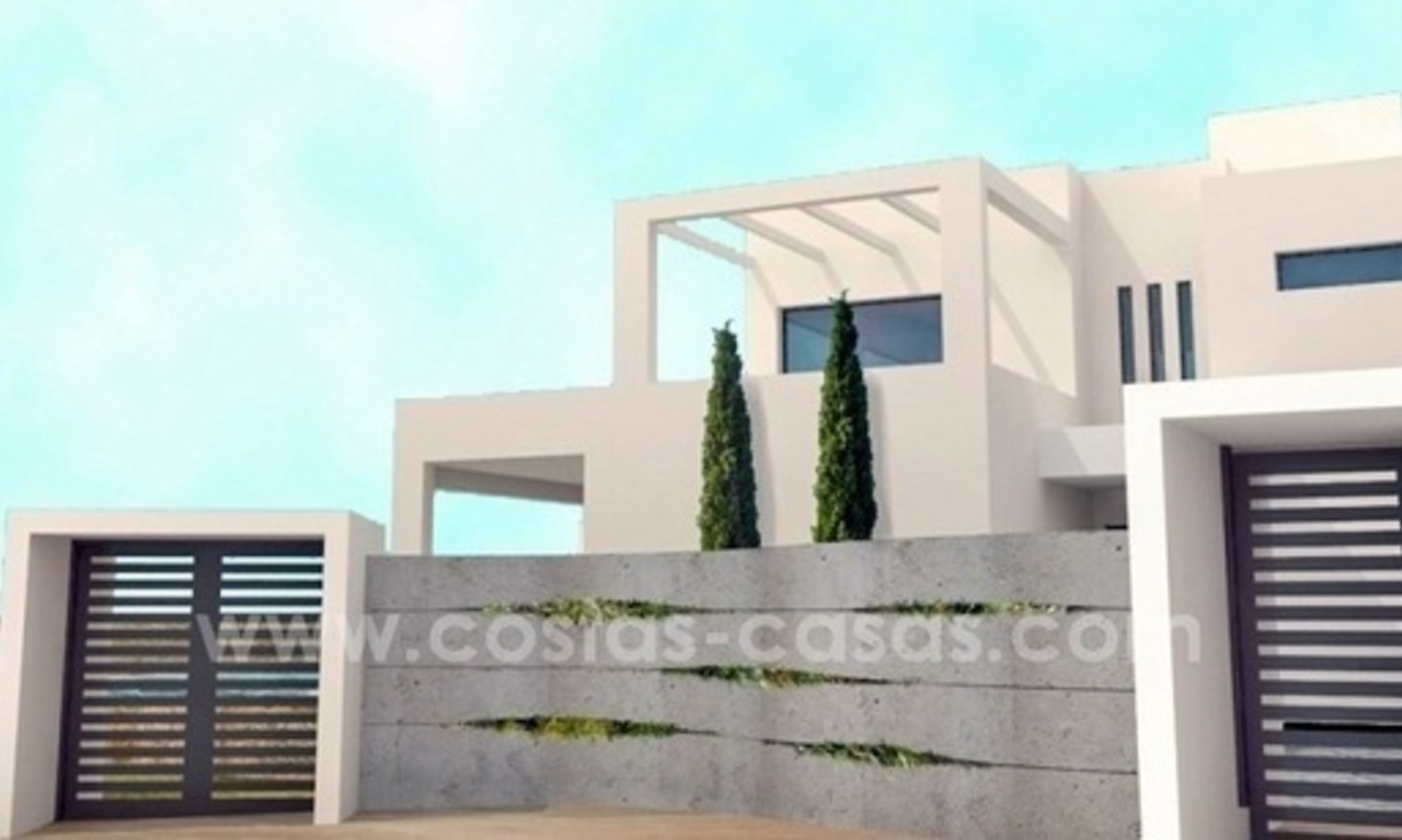Deux villas nouvellement construites de style moderne à vendre, en bord de mer à San Pedro, Marbella 1