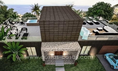 Nouvelles villas modernes à vendre sur la Costa del Sol, entre Estepona et Casares 