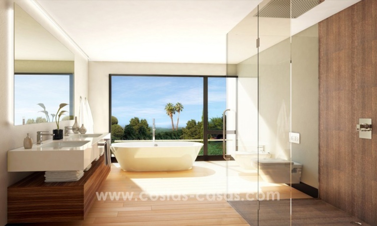 Nouvelles villas modernes de luxe à vendre sur la Mille d’Or, Marbella 14