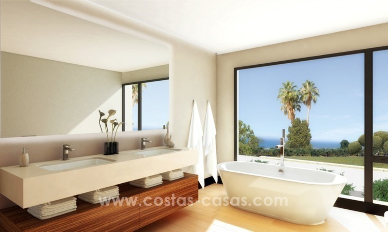 Nouvelles villas modernes de luxe à vendre sur la Mille d’Or, Marbella 15