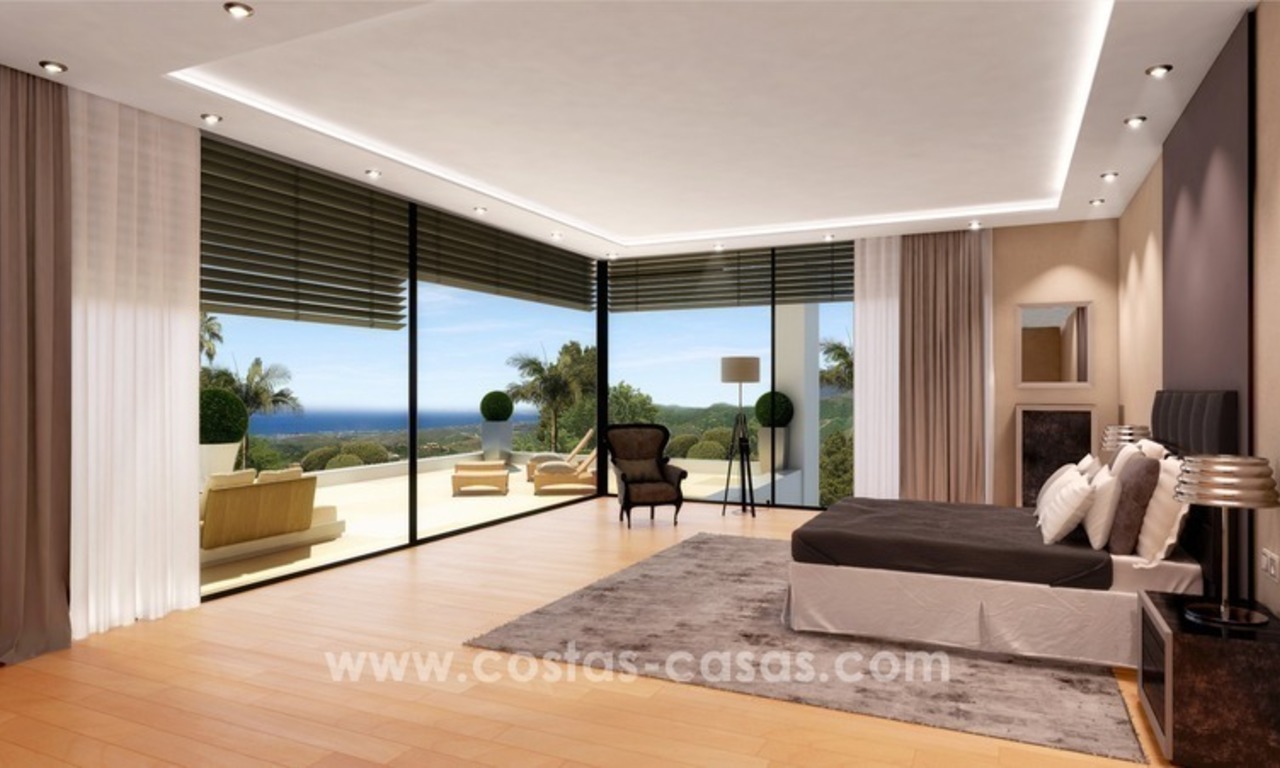 Nouvelles villas modernes de luxe à vendre sur la Mille d’Or, Marbella 13