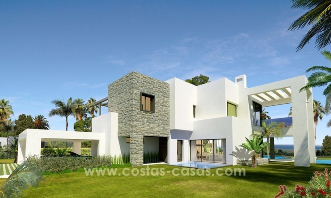 Nouvelles villas modernes de luxe à vendre sur la Mille d’Or, Marbella 2