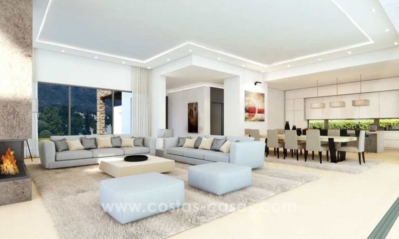Nouvelles villas modernes de luxe à vendre sur la Mille d’Or, Marbella 7