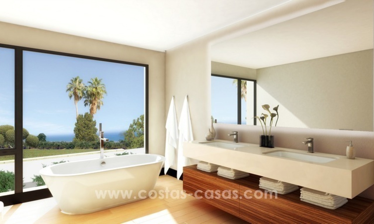 Nouvelles villas contemporaines de luxe à vendre sur la Mille d’Or, Marbella 14