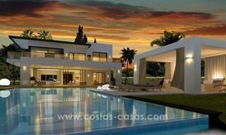 Nouvelles villas contemporaines de luxe à vendre sur la Mille d’Or, Marbella 5