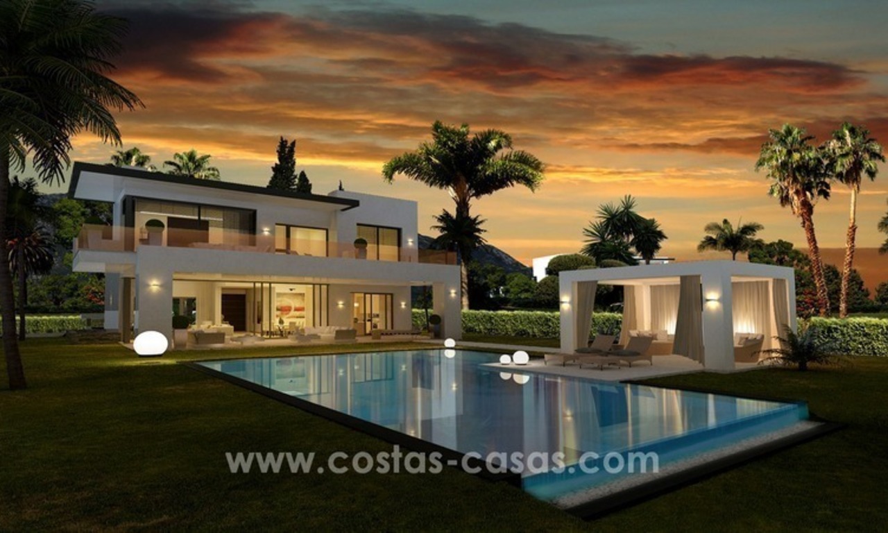 Nouvelles villas contemporaines de luxe à vendre sur la Mille d’Or, Marbella 4