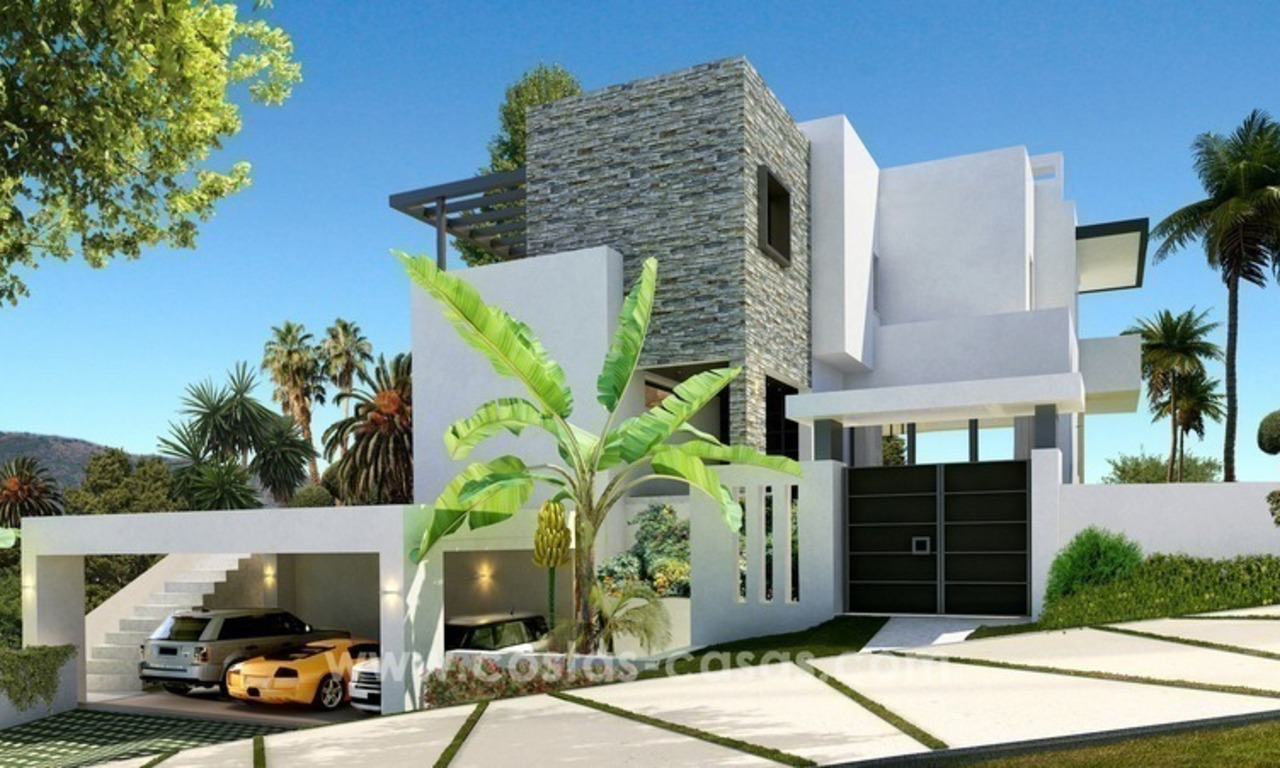 Nouvelles villas contemporaines de luxe à vendre sur la Mille d’Or, Marbella 3