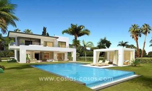 Nouvelles villas contemporaines de luxe à vendre sur la Mille d’Or, Marbella 