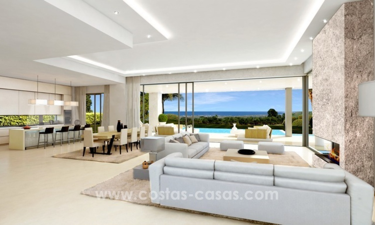 Nouvelles villas contemporaines de luxe à vendre sur la Mille d’Or, Marbella 7