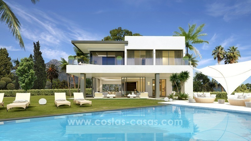Nouvelles Villas de luxe modernes à vendre sur la Mille d'Or, Marbella