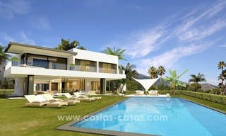 Nouvelles Villas de luxe modernes à vendre sur la Mille d'Or, Marbella 1