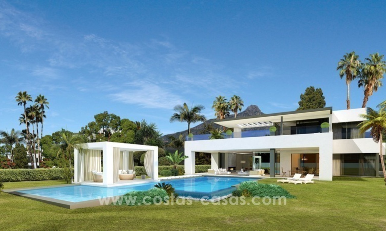 Villas contemporaines de luxe à vendre sur la Mille d’Or, Marbella 1
