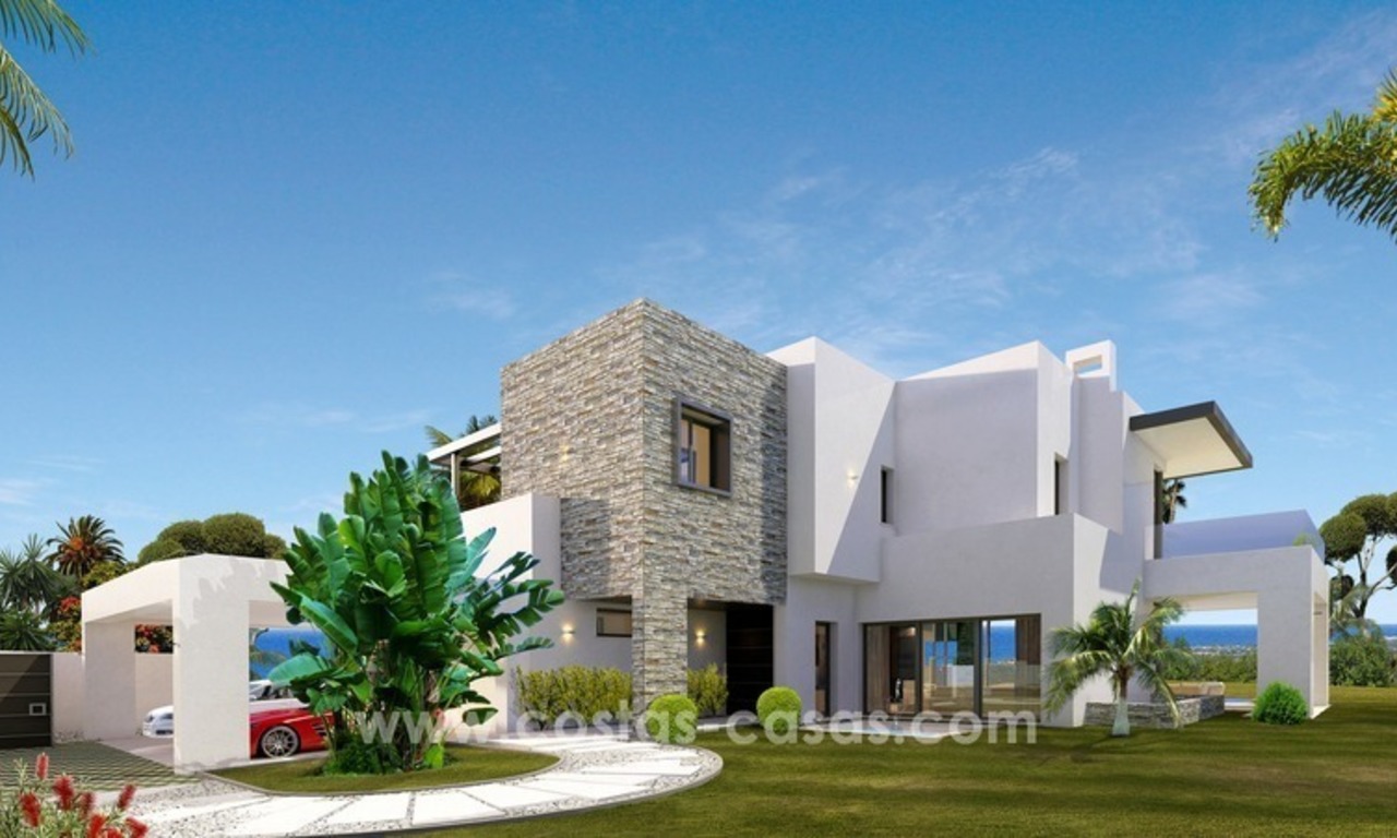 Villas neuves modernes de luxe à vendre sur la Mille d’Or, Marbella 3