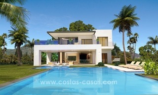 Villas neuves modernes de luxe à vendre sur la Mille d’Or, Marbella 2