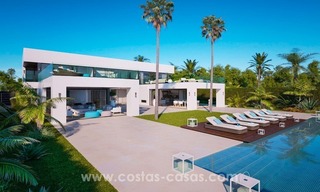 Villa contemporaine nouvellement construite en première ligne de plage à vendre, Nouvelle Mille d’Or, Marbella - Estepona 1