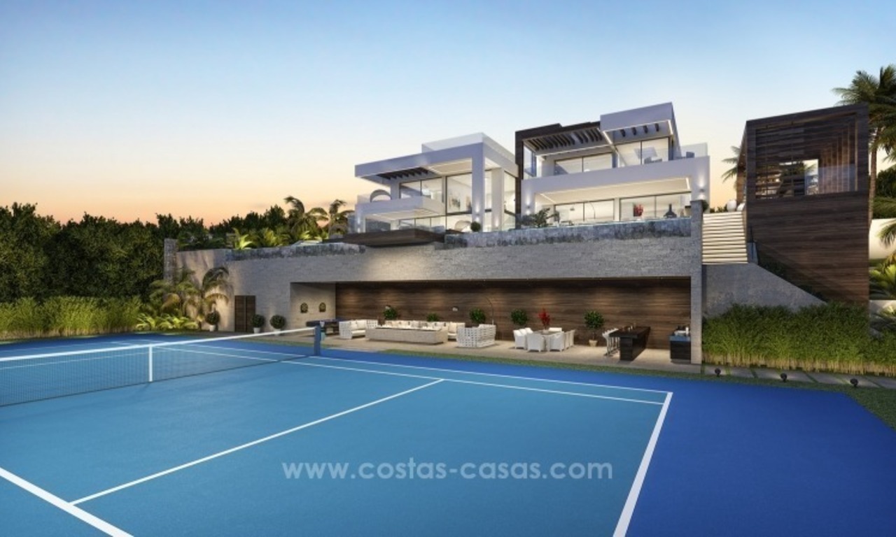 Villa contemporaine avec piste de tennis à vendre au coeur de la vallée du Golf, Nueva Andalucía, Marbella 5