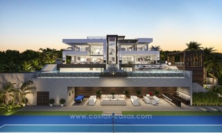 Villa contemporaine avec piste de tennis à vendre au coeur de la vallée du Golf, Nueva Andalucía, Marbella 4