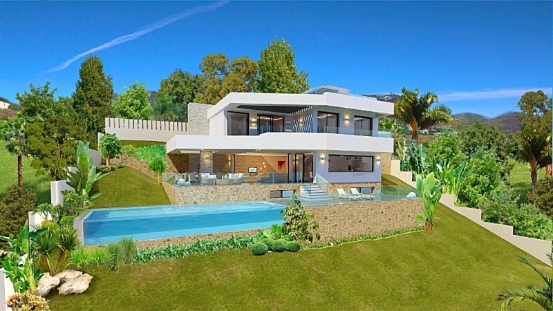 Villa neuve moderne avec vue mer à vendre à Benahavis - Marbella