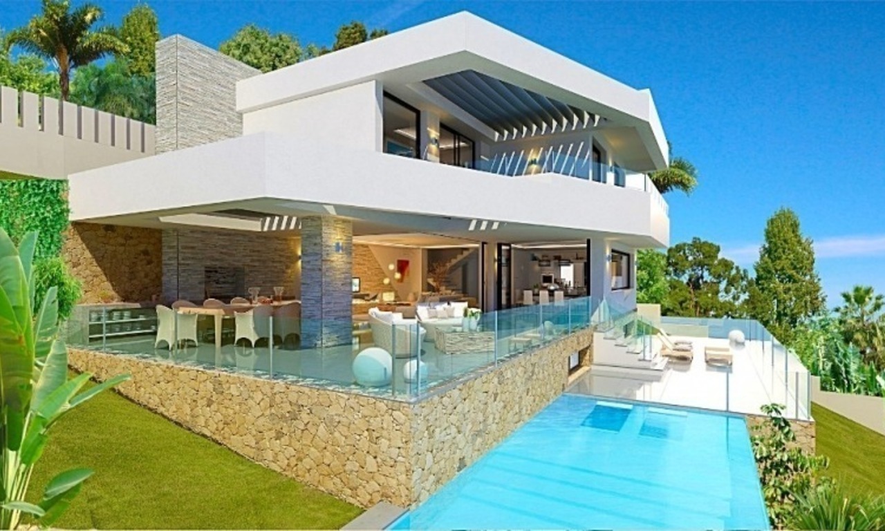 Villa neuve moderne avec vue mer à vendre à Benahavis - Marbella 1