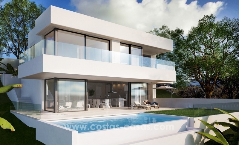 Nouvelle villa contemporaine à vendre avec vues mer à Estepona