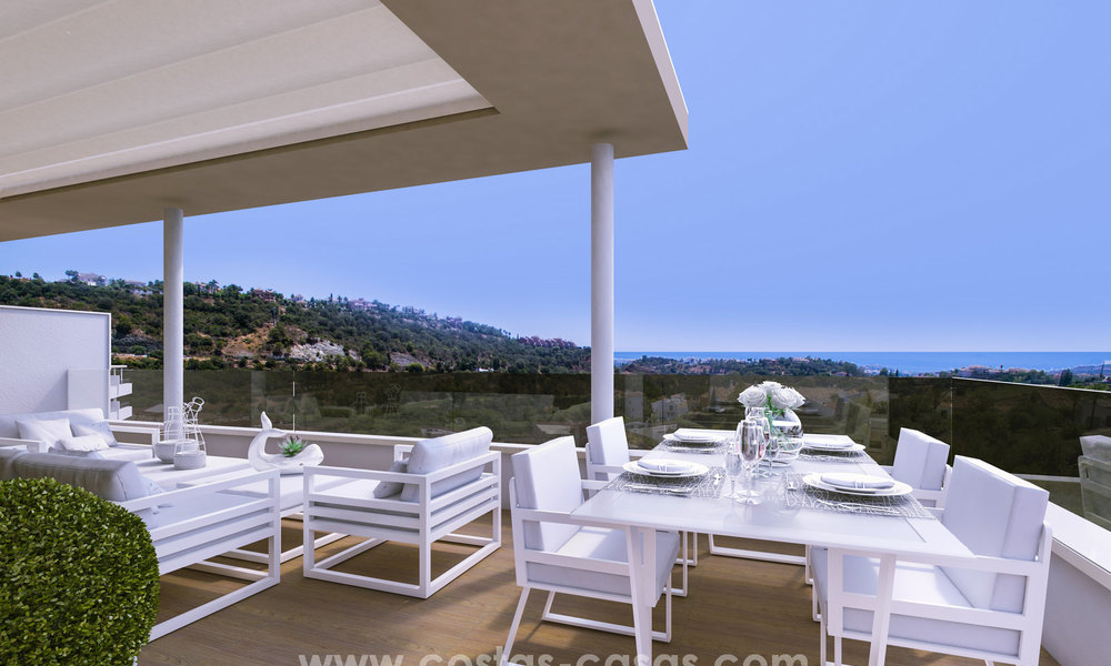 Appartements neufs et modernes à vendre à Benahavis - Marbella avec vue sur golf et mer. 7321