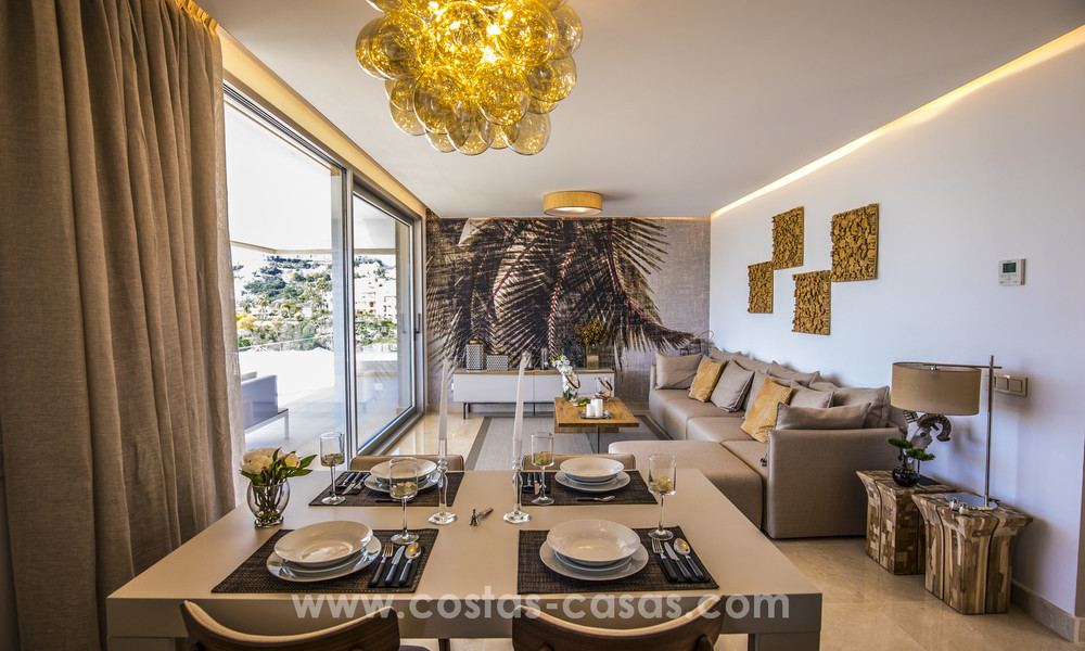 Appartements neufs et modernes à vendre à Benahavis - Marbella avec vue sur golf et mer. 7365