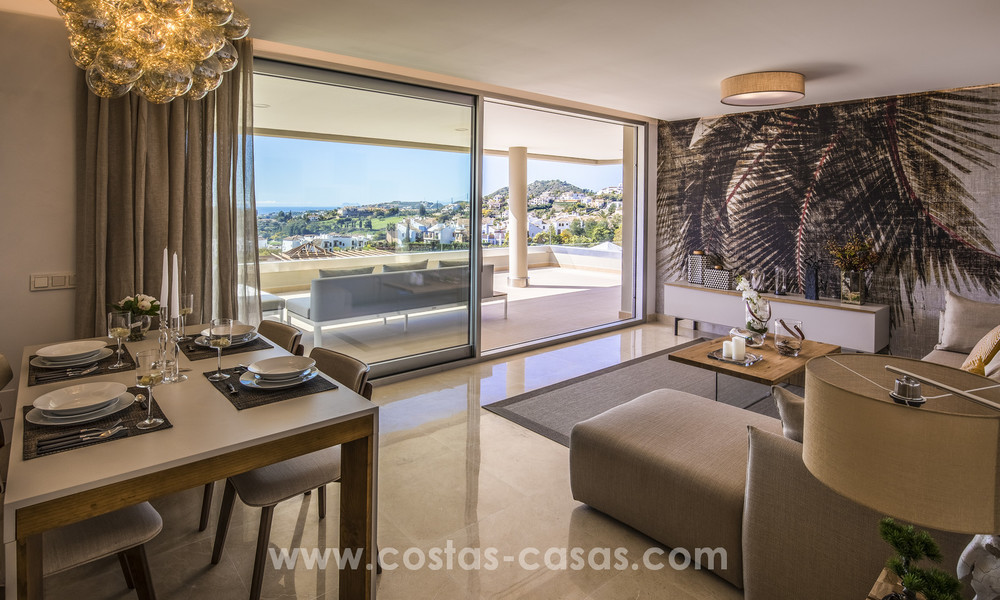 Appartements neufs et modernes à vendre à Benahavis - Marbella avec vue sur golf et mer. 7354
