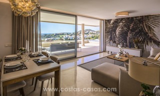 Appartements neufs et modernes à vendre à Benahavis - Marbella avec vue sur golf et mer. Dernier. Penthouse! 7354 