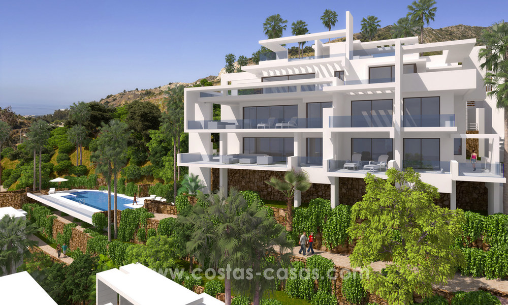 Appartements de luxe modernes à vendre avec vue sur la mer à quelques minutes en voiture du centre de Marbella 4673