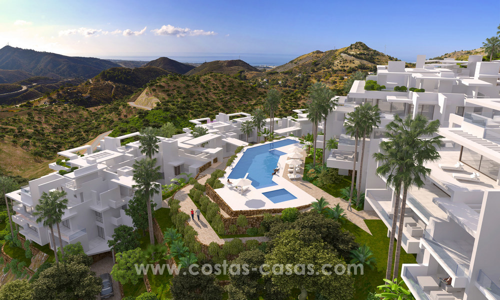 Appartements de luxe modernes à vendre avec vue sur la mer à quelques minutes en voiture du centre de Marbella 4676