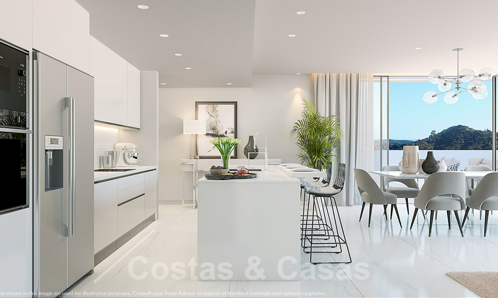 Appartements de luxe modernes à vendre avec vue sur la mer à quelques minutes en voiture du centre de Marbella 38352