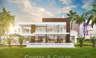 Nouvelles villas contemporaines avec vues sur le golf et la mer en venta à Nueva Andalucía, Marbella 28975 