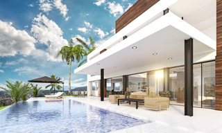 Nouvelles villas contemporaines avec vues sur le golf et la mer en venta à Nueva Andalucía, Marbella 28976 