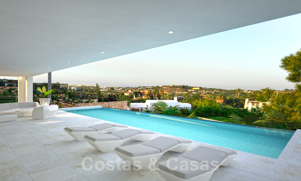 Nouvelles villas contemporaines avec vues sur le golf et la mer en venta à Nueva Andalucía, Marbella 28980