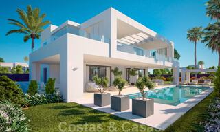 Nouvelles villas contemporaines avec vues sur le golf et la mer en venta à Nueva Andalucía, Marbella 28984 