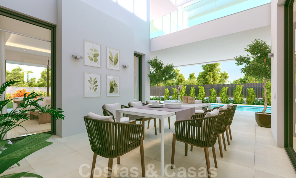 Nouvelles villas contemporaines avec vues sur le golf et la mer en venta à Nueva Andalucía, Marbella 28985