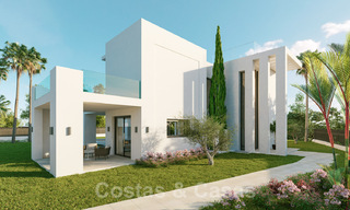Nouvelles villas contemporaines avec vues sur le golf et la mer en venta à Nueva Andalucía, Marbella 28990 