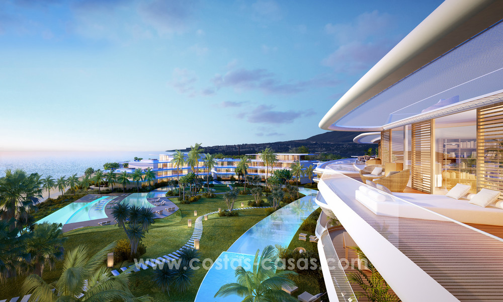 Appartements modernes de luxe en première ligne de plage à vendre à Estepona, Costa del Sol. Prêt à emménager 3822