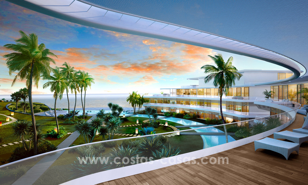 Appartements modernes de luxe en première ligne de plage à vendre à Estepona, Costa del Sol. Prêt à emménager 3823