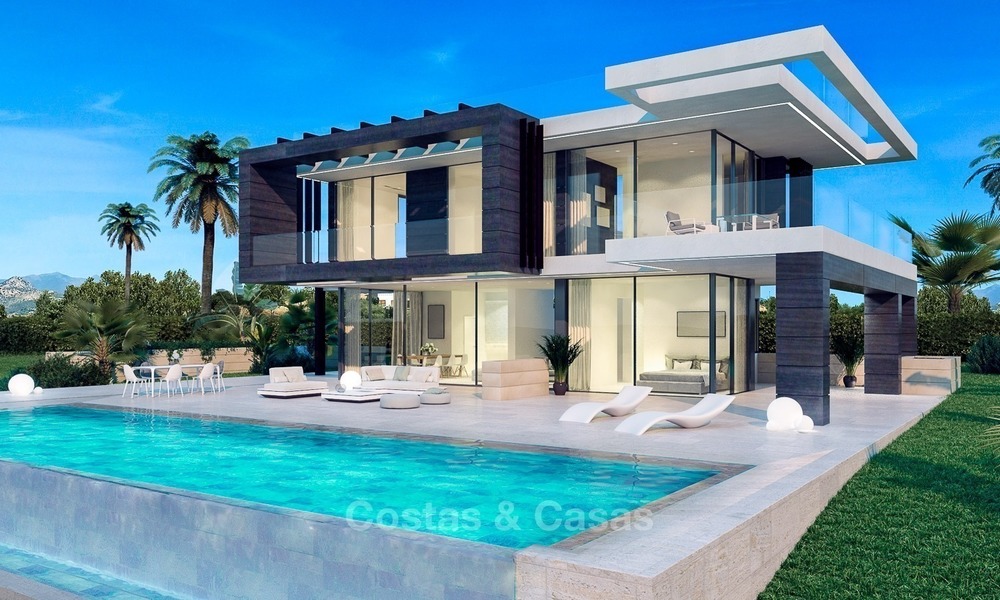 Nouvelle villa Moderne à vendre, sur le Golf, avec Vue Mer, à Estepona, Costa del Sol 352