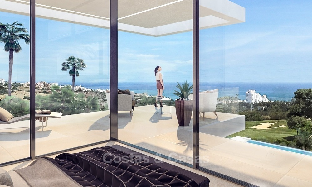Nouvelle villa Moderne à vendre, sur le Golf, avec Vue Mer, à Estepona, Costa del Sol 354