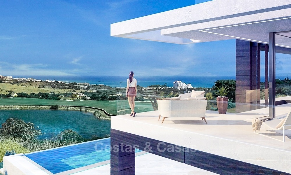 Nouvelle villa Moderne à vendre, sur le Golf, avec Vue Mer, à Estepona, Costa del Sol 355