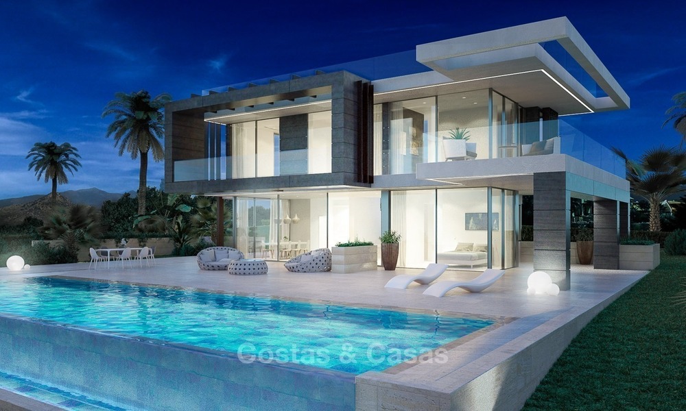 Nouvelle villa Moderne à vendre, sur le Golf, avec Vue Mer, à Estepona, Costa del Sol 357
