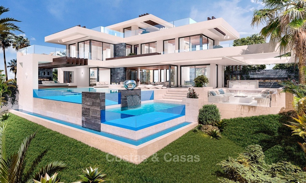 Villa Luxueuse et Moderne avec vue Mer et Golf à vendre à Benahavis, Marbella 1129