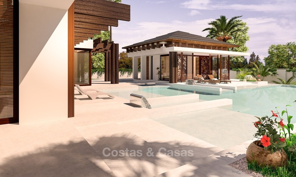 Nouvelle Villa Moderne de style Thaïlandais avec Vue Mer à vendre sur le New Golden Mile, Estepona - Marbella 2046